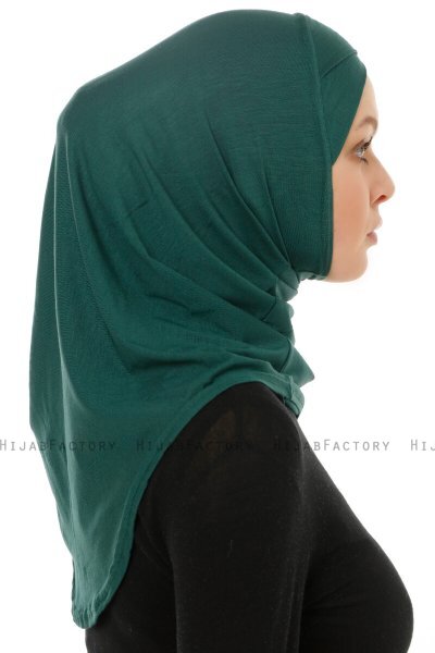 Hanfendy Cross Logo - Mörkgrön One-Piece Hijab