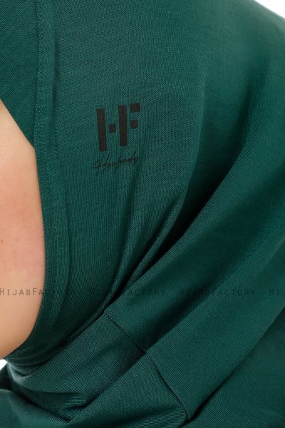 Hanfendy Cross Logo - Mörkgrön One-Piece Hijab