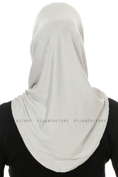 Hanfendy Cross Logo - Ljusgrå One-Piece Hijab
