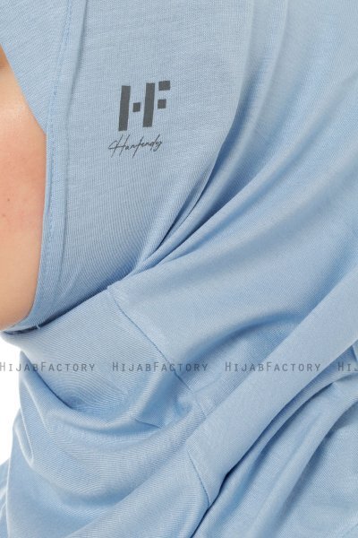 Hanfendy Cross Logo - Ljusblå One-Piece Hijab