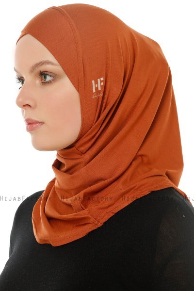 Hanfendy Cross Logo - Tegelröd One-Piece Hijab