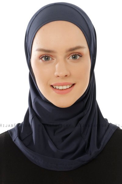 Micro Plain - Marinblå One-Piece Hijab