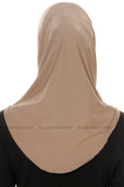 Micro Plain - Mörk Taupe One-Piece Hijab
