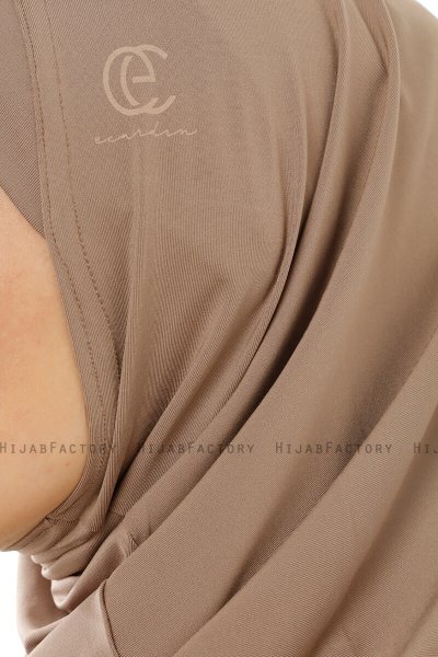 Micro Plain - Mörk Taupe One-Piece Hijab