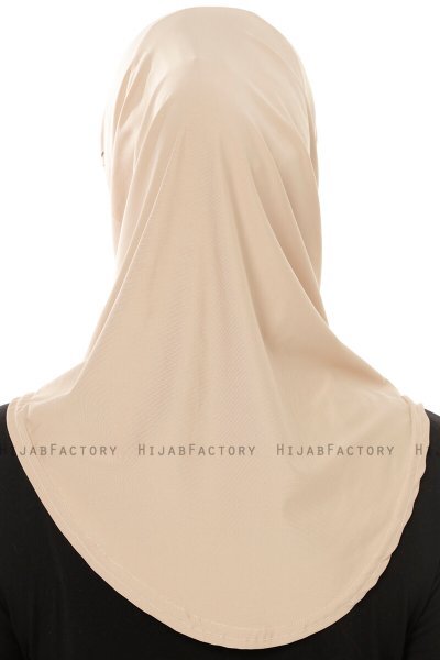 Micro Plain - Ljus Taupe One-Piece Hijab