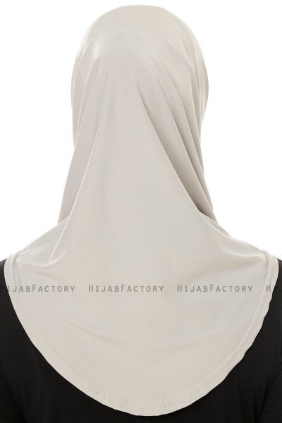 Micro Plain - Ljusgrå One-Piece Hijab