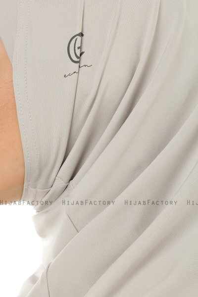 Micro Plain - Ljusgrå One-Piece Hijab