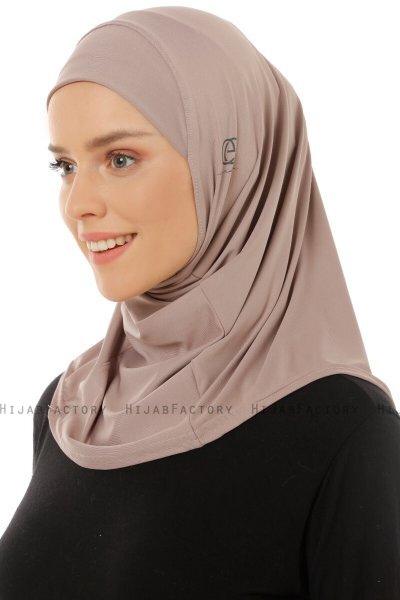 Micro Plain - Stengrå One-Piece Hijab