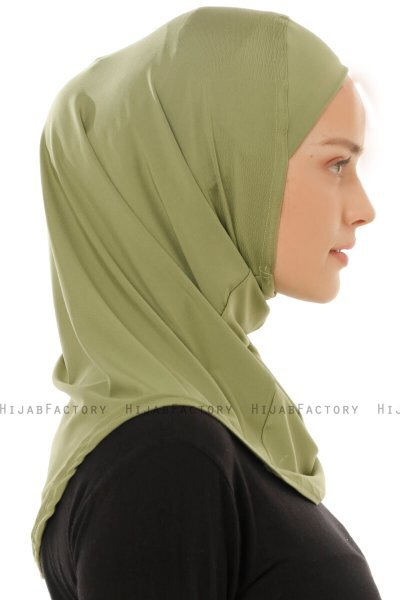 Micro Plain - Olivgrön One-Piece Hijab