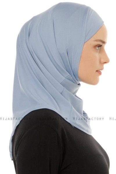 Micro Plain - Ljusblå One-Piece Hijab