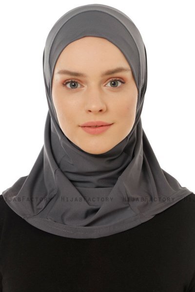 Micro Plain - Antracit One-Piece Hijab