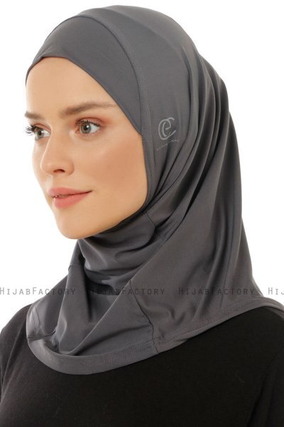 Micro Plain - Antracit One-Piece Hijab