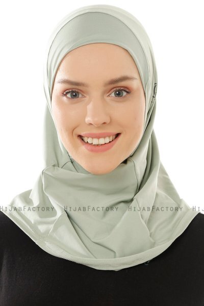 Micro Plain - Grön One-Piece Hijab