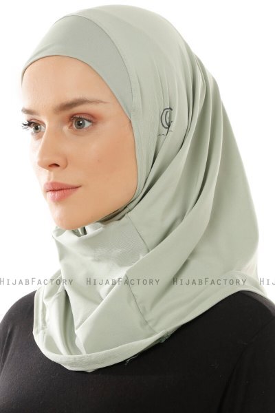 Micro Plain - Grön One-Piece Hijab