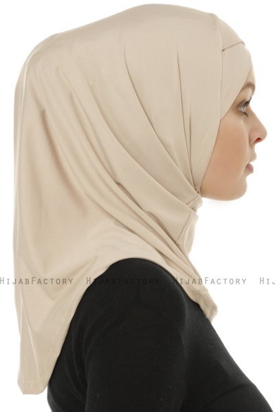 Micro Cross - Ljus Taupe One-Piece Hijab