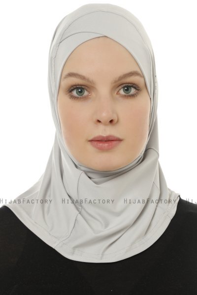 Micro Cross - Ljusgrå One-Piece Hijab