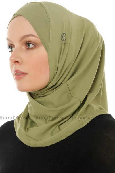 Micro Cross - Olivgrön One-Piece Hijab