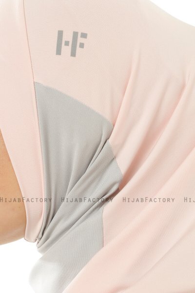 Esin - Gammelrosa & Ljusgrå & Creme One-Piece Hijab