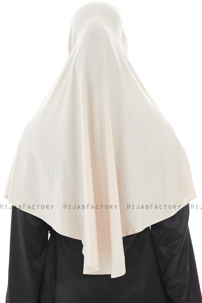 Ajda - Beige Hijab Med Dragkedja