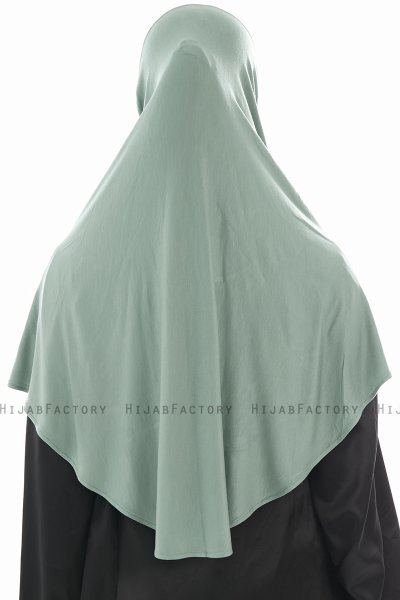 Ajda - Grön Hijab Med Dragkedja
