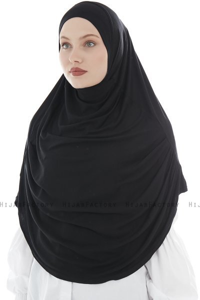 Roxelana - Svart Lång Al Amira Hijab