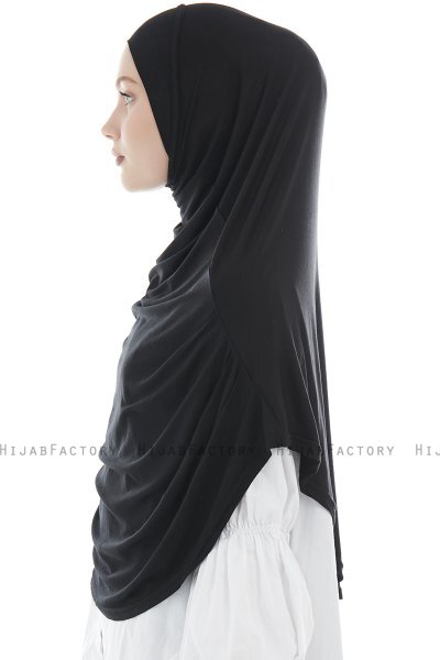 Roxelana - Svart Lång Al Amira Hijab