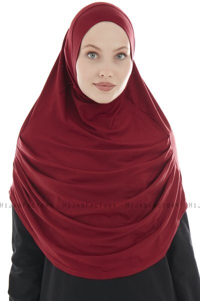 Roxelana - Bordeaux Lång Al Amira Hijab