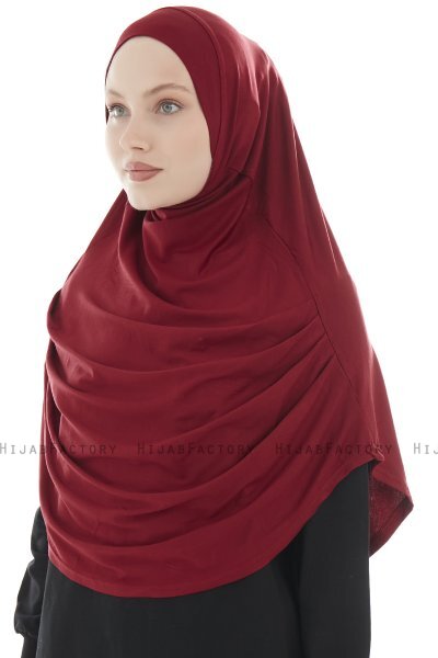 Roxelana - Bordeaux Lång Al Amira Hijab