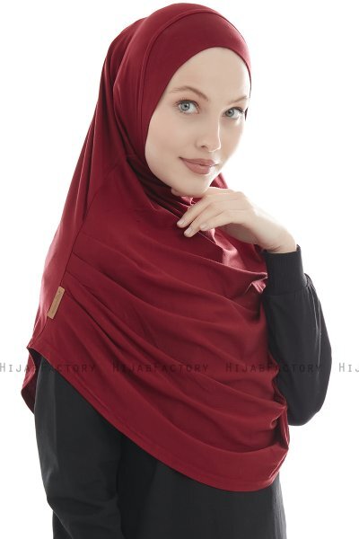 Roxelana - Bordeaux Lång Al Amira Hijab