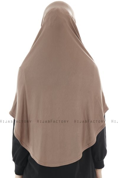 Roxelana - Mörk Taupe Lång Al Amira Hijab