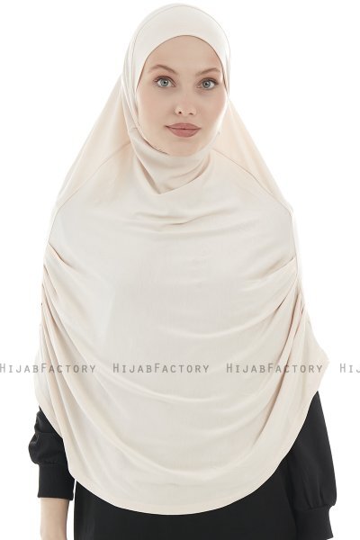 Roxelana - Beige Lång Al Amira Hijab