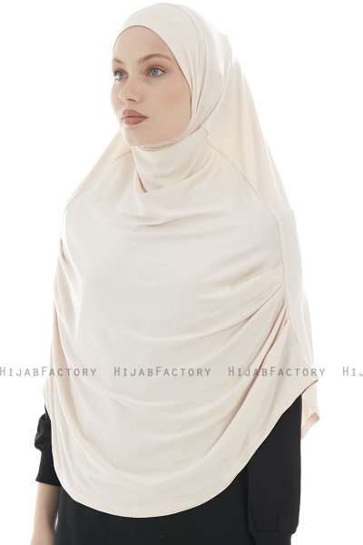 Roxelana - Beige Lång Al Amira Hijab