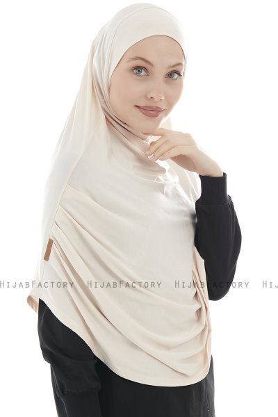 Roxelana - Beige Lång Al Amira Hijab