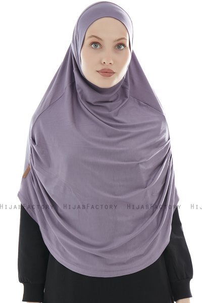 Roxelana - Mörklila Lång Al Amira Hijab