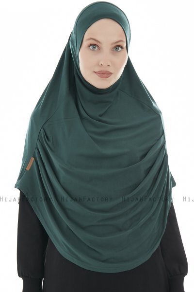 Roxelana - Mörkgrön Lång Al Amira Hijab