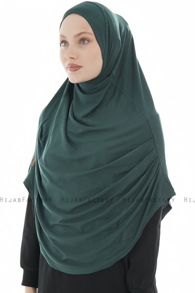 Roxelana - Mörkgrön Lång Al Amira Hijab