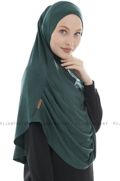 Roxelana - Mörkgrön Lång Al Amira Hijab
