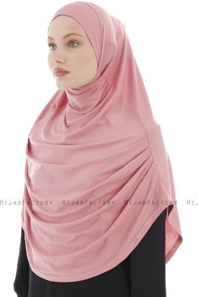Roxelana - Mörkrosa Lång Al Amira Hijab