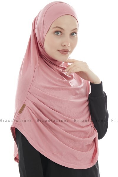 Roxelana - Mörkrosa Lång Al Amira Hijab