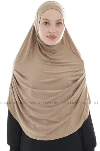 Roxelana - Ljusbrun Lång Al Amira Hijab