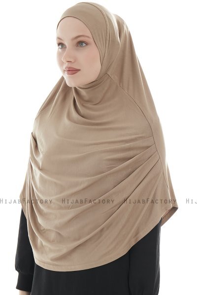 Roxelana - Ljusbrun Lång Al Amira Hijab