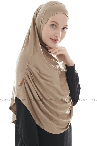 Roxelana - Ljusbrun Lång Al Amira Hijab