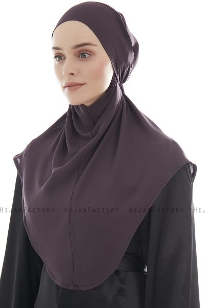 Ebrar - Lila Crepe Chiffon Al Amira Hijab
