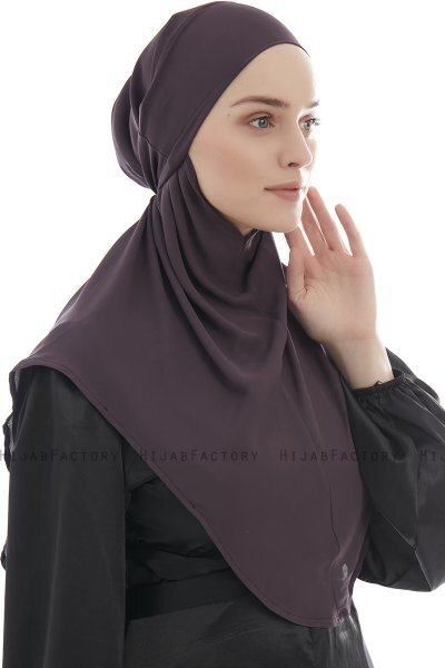 Ebrar - Lila Crepe Chiffon Al Amira Hijab