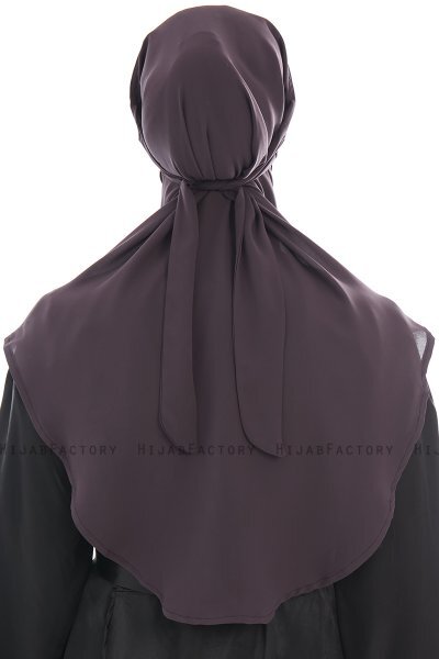 Ebrar - Lila Crepe Chiffon Al Amira Hijab