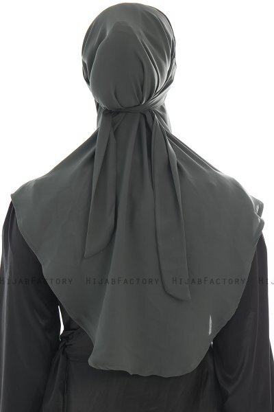 Ebrar - Khaki Crepe Chiffon Al Amira Hijab
