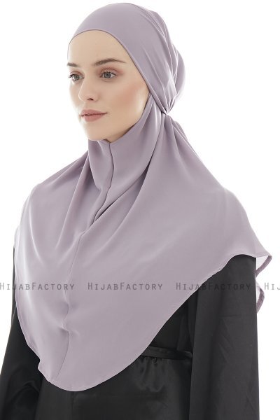Ebrar - Stengrå Crepe Chiffon Al Amira Hijab