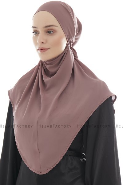 Ebrar - Plommon Crepe Chiffon Al Amira Hijab