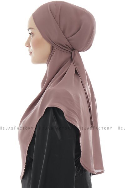 Ebrar - Plommon Crepe Chiffon Al Amira Hijab