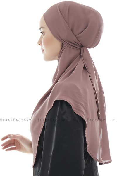 Ebrar - Plommon Crepe Chiffon Al Amira Hijab